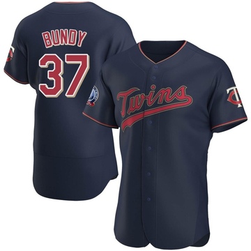 Men's Minnesota Twins Dylan Bundy Navy Alternate 60th Season Team Jersey - Authentic