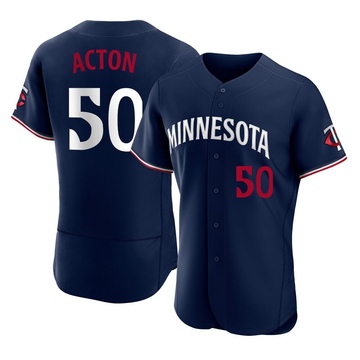 Men's Minnesota Twins Garrett Acton Navy Alternate Jersey - Authentic