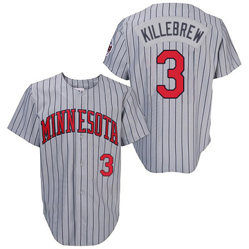 Men's Minnesota Twins Harmon Killebrew Grey 1987 Throwback Jersey - Replica