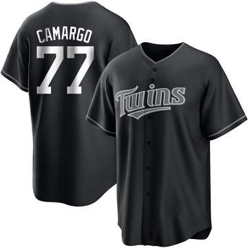 Men's Minnesota Twins Jair Camargo Black/White Jersey - Replica