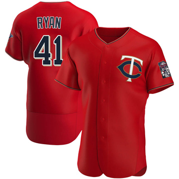 Men's Minnesota Twins Joe Ryan Red Alternate Jersey - Authentic