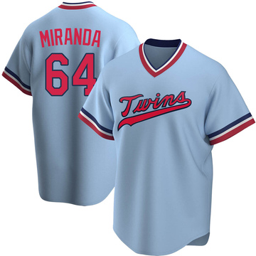 Men's Minnesota Twins Jose Miranda Light Blue Road Cooperstown Collection Jersey - Replica
