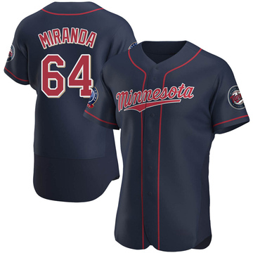 Men's Minnesota Twins Jose Miranda Navy Alternate 60th Season Jersey - Authentic