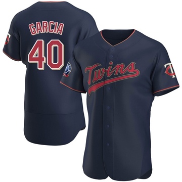 Men's Minnesota Twins Luis Garcia Navy Alternate 60th Season Team Jersey - Authentic