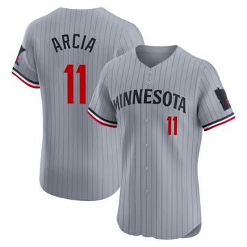 Men's Minnesota Twins Orlando Arcia Gray Road Jersey - Elite