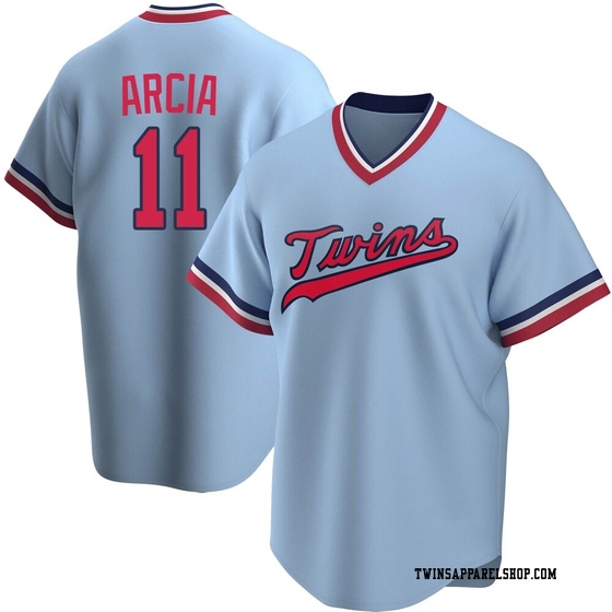 Men's Minnesota Twins Orlando Arcia Light Blue Road Cooperstown Collection Jersey - Replica