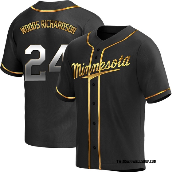 Men's Minnesota Twins Simeon Woods Richardson Black Golden Alternate Jersey - Replica