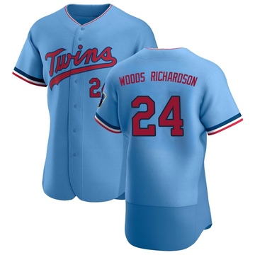 Men's Minnesota Twins Simeon Woods Richardson Light Blue Alternate Jersey - Authentic