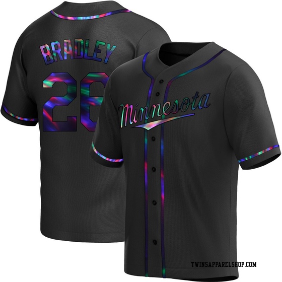 Men's Minnesota Twins Taj Bradley Black Holographic Alternate Jersey - Replica