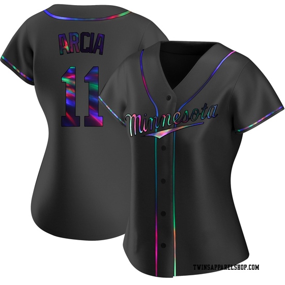 Women's Minnesota Twins Orlando Arcia Black Holographic Alternate Jersey - Replica