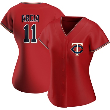Women's Minnesota Twins Orlando Arcia Red Alternate Jersey - Replica