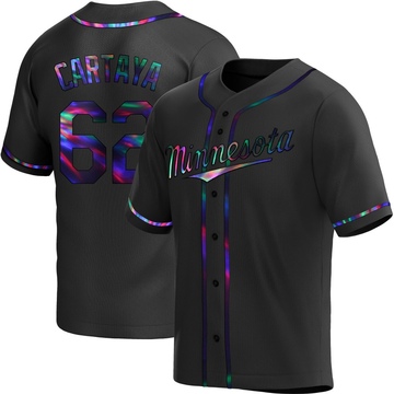 Youth Minnesota Twins Diego Cartaya Black Holographic Alternate Jersey - Replica