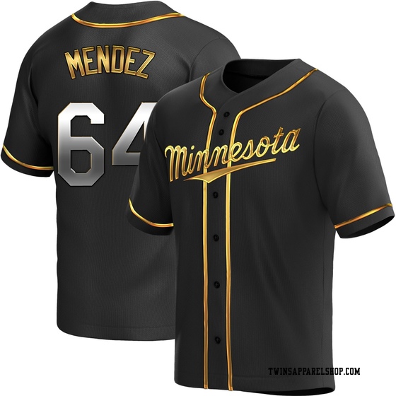 Youth Minnesota Twins Hendry Mendez Black Golden Alternate Jersey - Replica