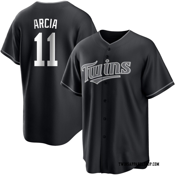 Youth Minnesota Twins Orlando Arcia Black/White Jersey - Replica