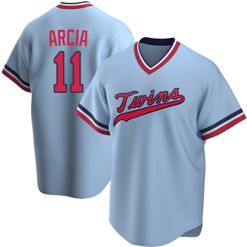 Youth Minnesota Twins Orlando Arcia Light Blue Road Cooperstown Collection Jersey - Replica